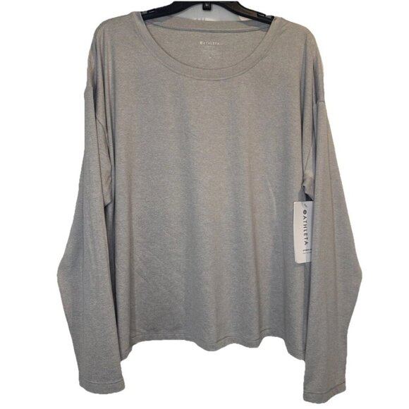 Athleta Tops - Athleta Women’s Athletic L/S Gray Uptempo Top Shirt Tee Thumbholes Sz 1X. NEW